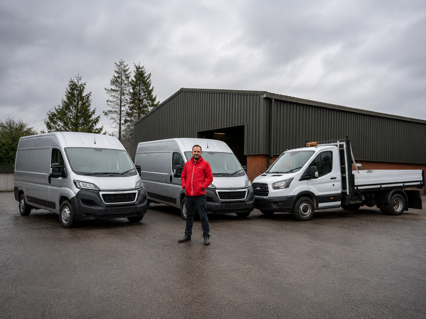 JPE Specialist Logistics courier vans ready for local and national delivery work